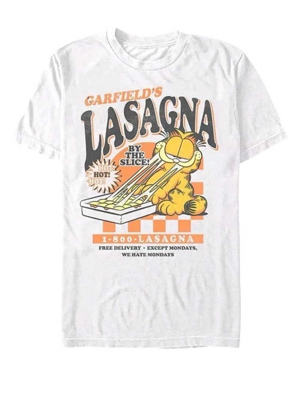 Garfield Lasagna Graphic Tee - White - Women’s Cotton T-Shirt